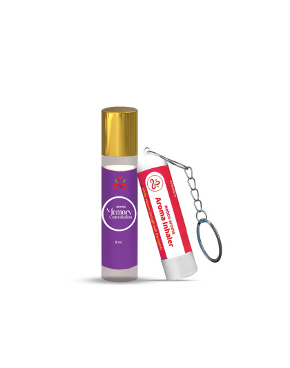 Memory-Concentration Roll-On &amp; Inhaler - For Focus, Clarity &amp; Learning